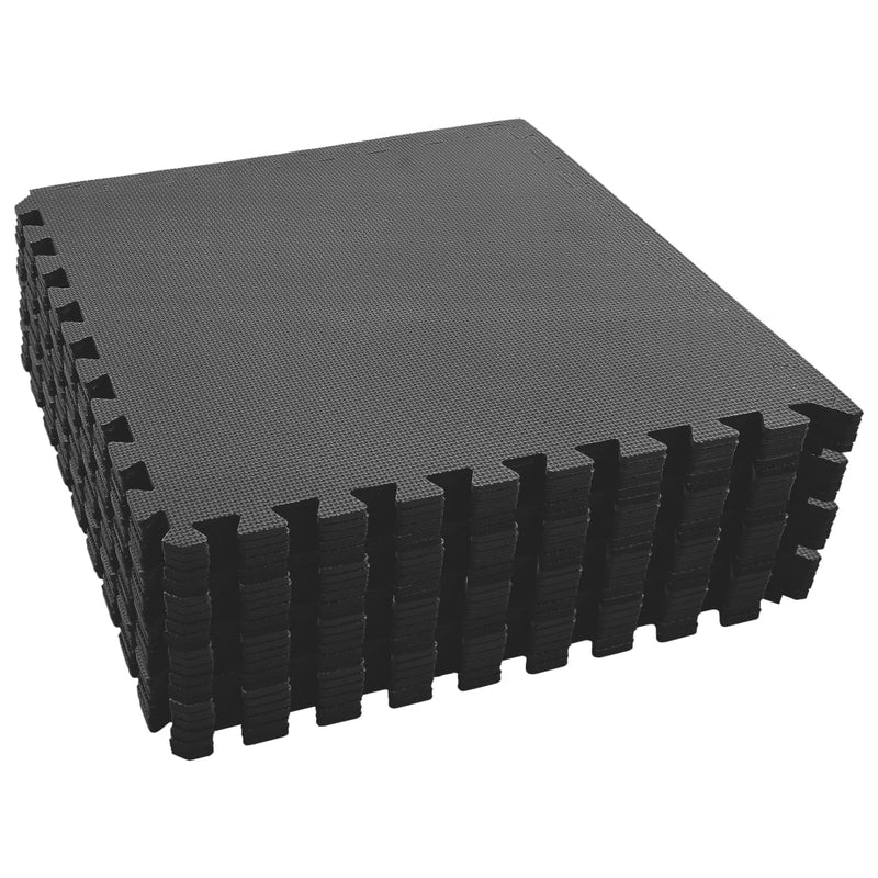 vidaXL Floor Mats 24 pcs 8.64 m² EVA Foam Black