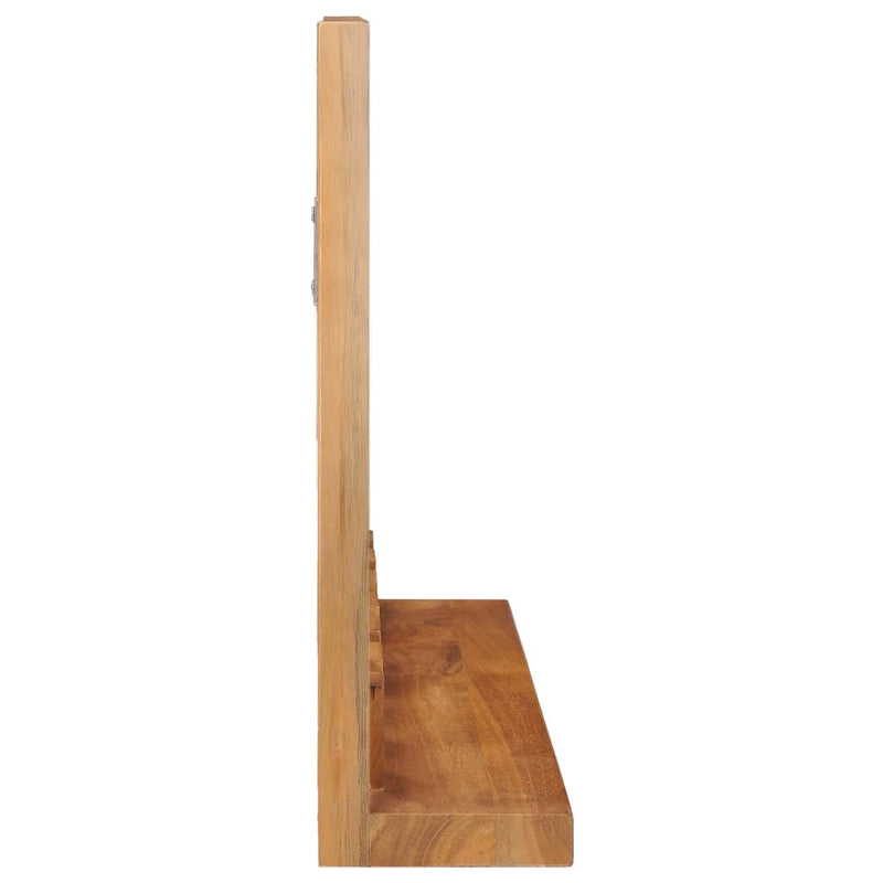 vidaXL Wall Mirror with Shelf 60x12x40 cm Solid Teak Wood