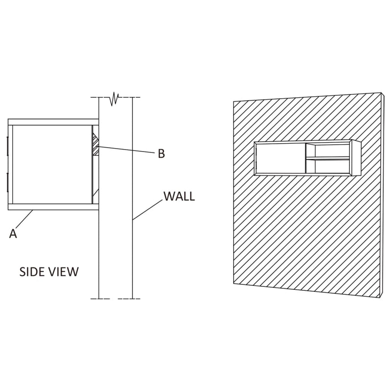 vidaXL Wall-mounted TV Cabinet 90x30x30 cm Solid Teak Wood