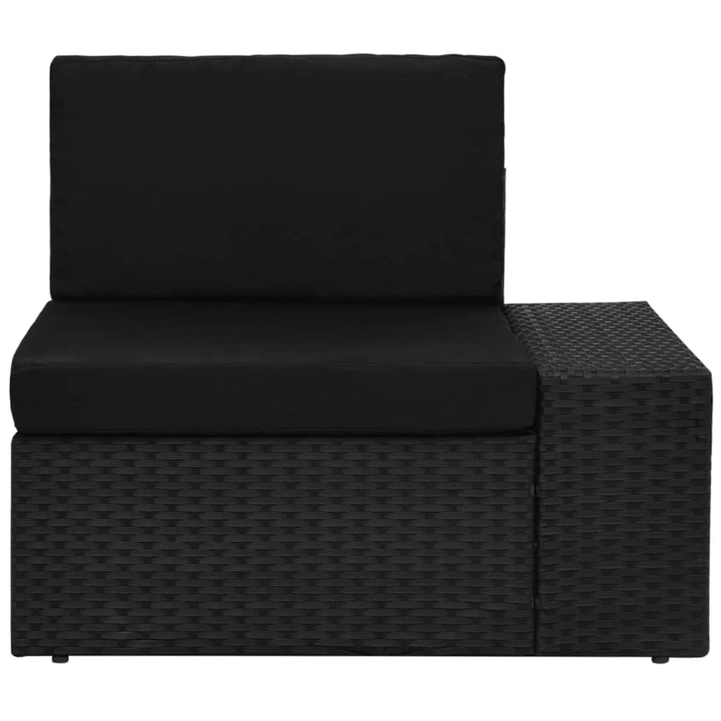 vidaXL 6 Piece Garden Lounge Set Poly Rattan Black