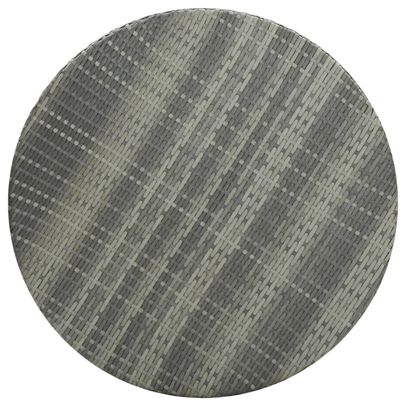vidaXL Garden Table Grey 75.5x106 cm Poly Rattan