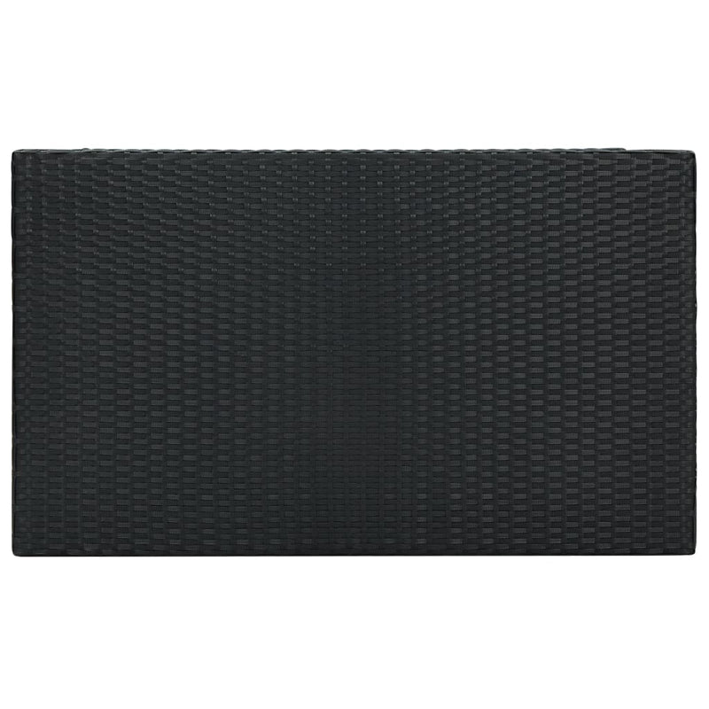 vidaXL Garden Bar Table Black 100x60.5x110.5 cm Poly Rattan