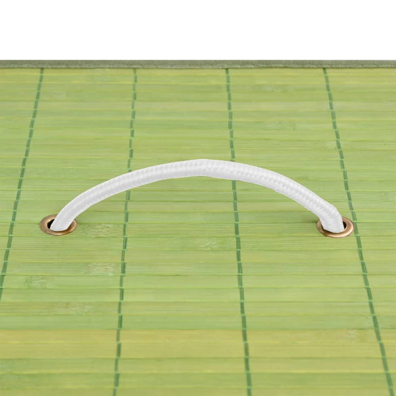 vidaXL Bamboo Laundry Basket with Single Section Green 83 L