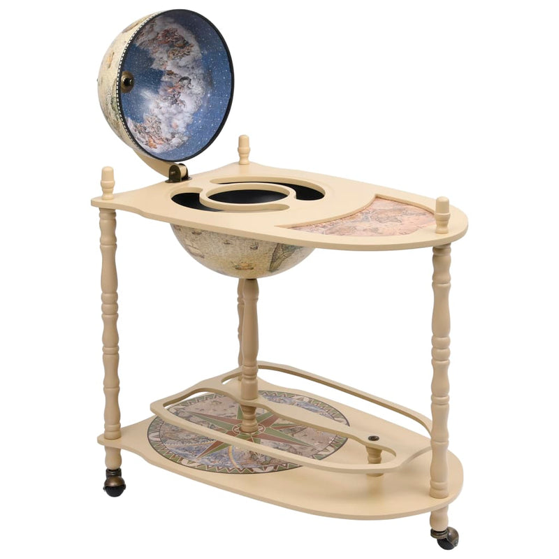vidaXL Freestanding Globe Bar Wine Stand Eucalyptus Wood Green