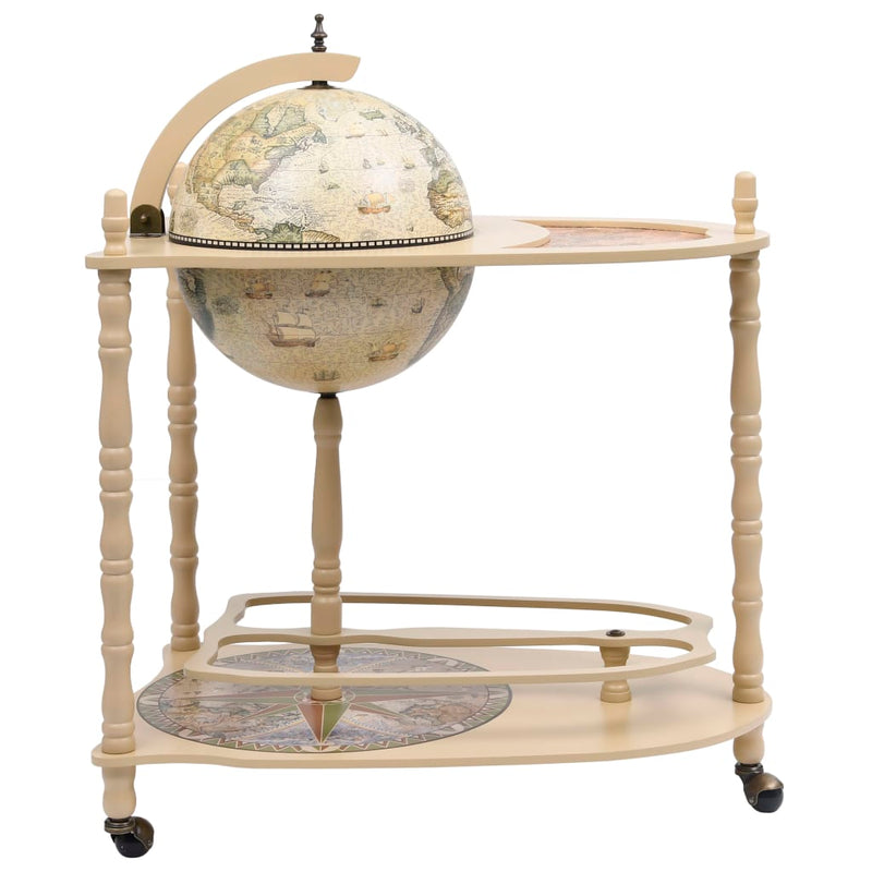 vidaXL Freestanding Globe Bar Wine Stand Eucalyptus Wood Green