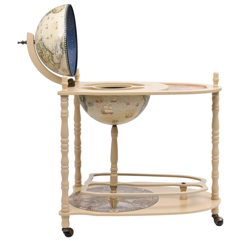 vidaXL Freestanding Globe Bar Wine Stand Eucalyptus Wood Green