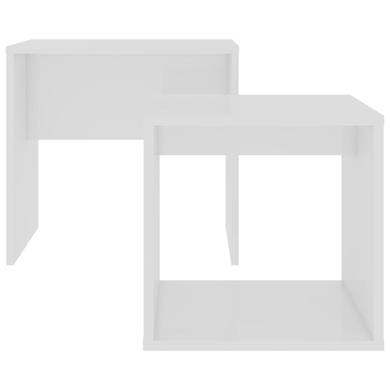 vidaXL Coffee Table Set White 48x30x45 cm Engineered Wood
