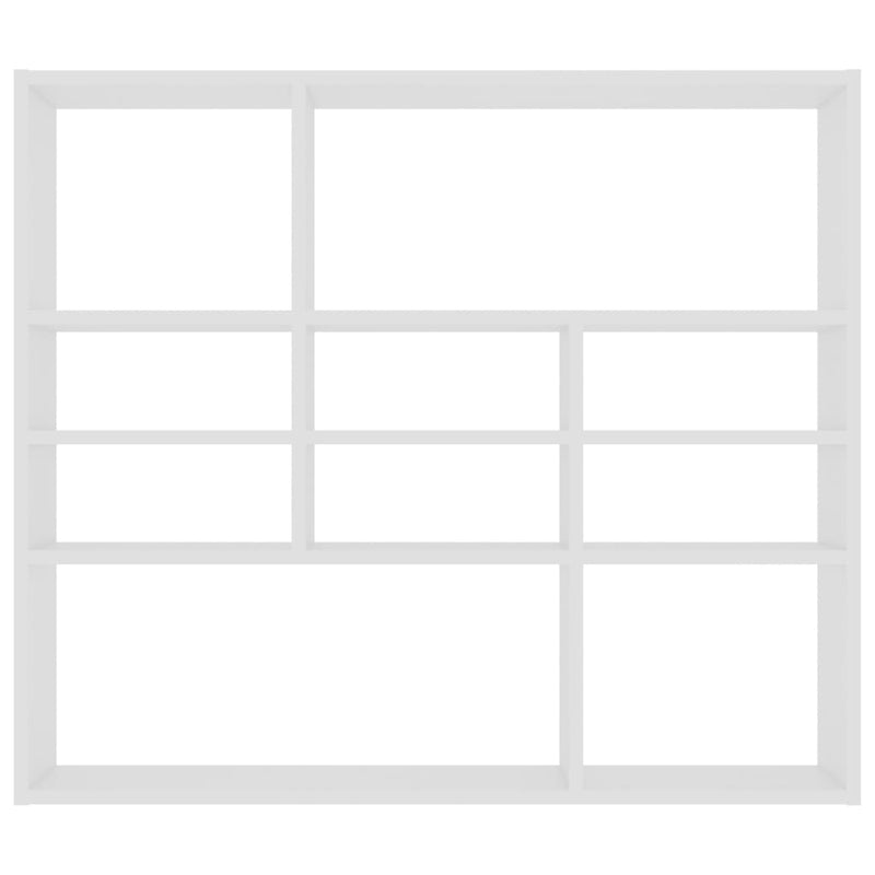 vidaXL Wall Shelf White 90x16x78 cm Engineered Wood