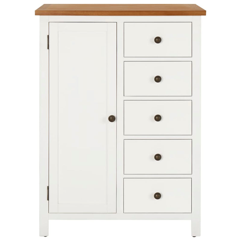 vidaXL Wardrobe 76x52x105 cm Solid Oak Wood