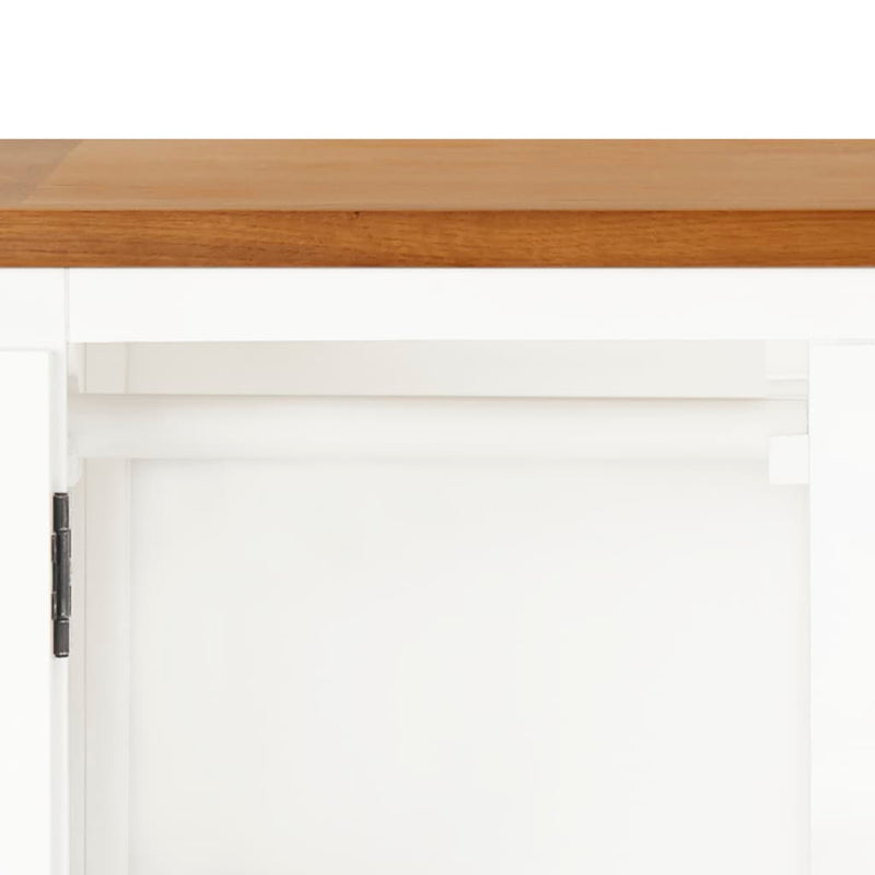 vidaXL Wardrobe 76x52x105 cm Solid Oak Wood