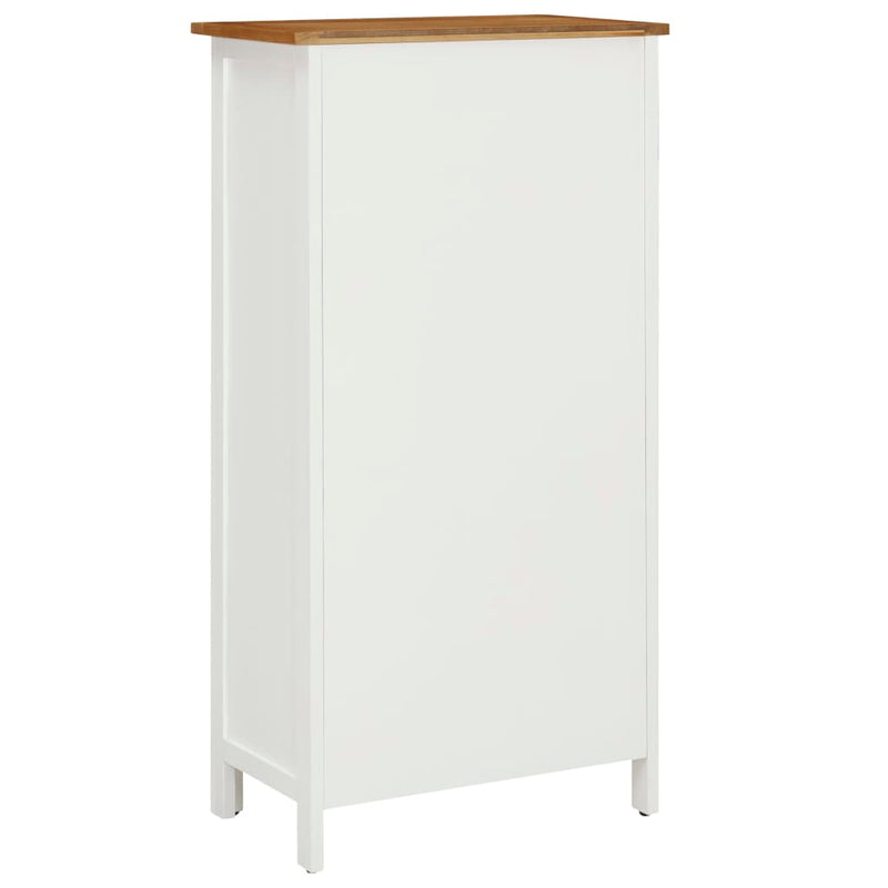 vidaXL Wine Cabinet 56x32x110 cm Solid Oak Wood