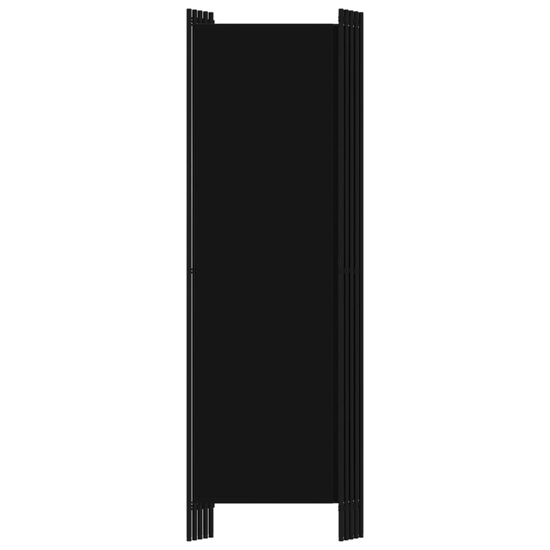 vidaXL 5-Panel Room Divider Black 250x180 cm