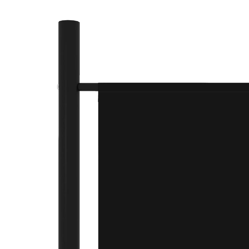 vidaXL 5-Panel Room Divider Black 250x180 cm