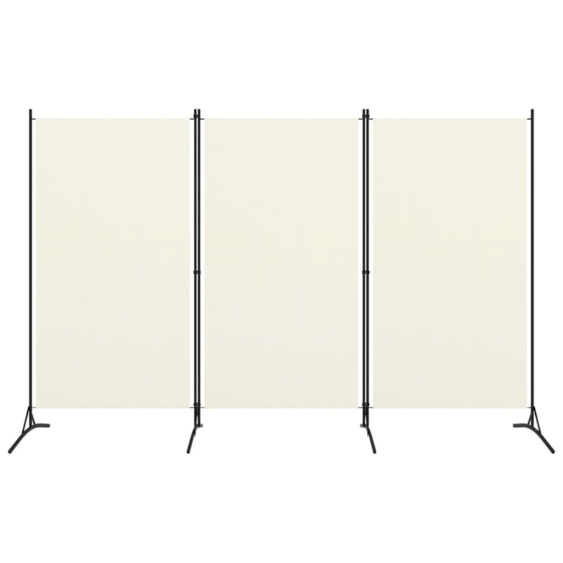 vidaXL 3-Panel Room Divider White 260x180 cm Fabric