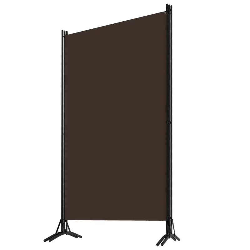 vidaXL 3-Panel Room Divider Brown 260x180 cm Fabric