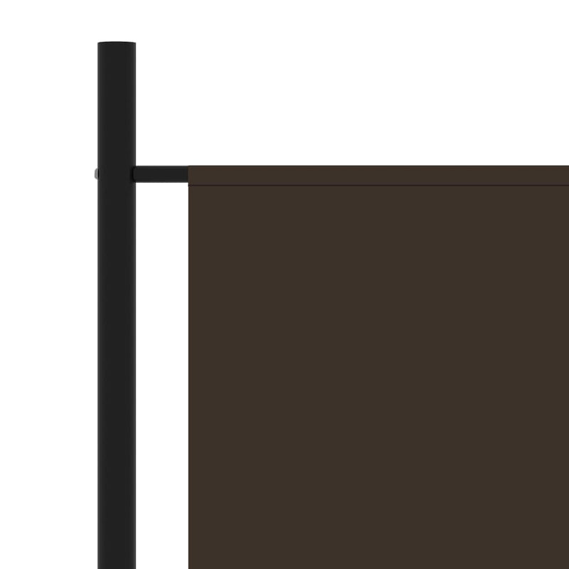 vidaXL 3-Panel Room Divider Brown 260x180 cm Fabric