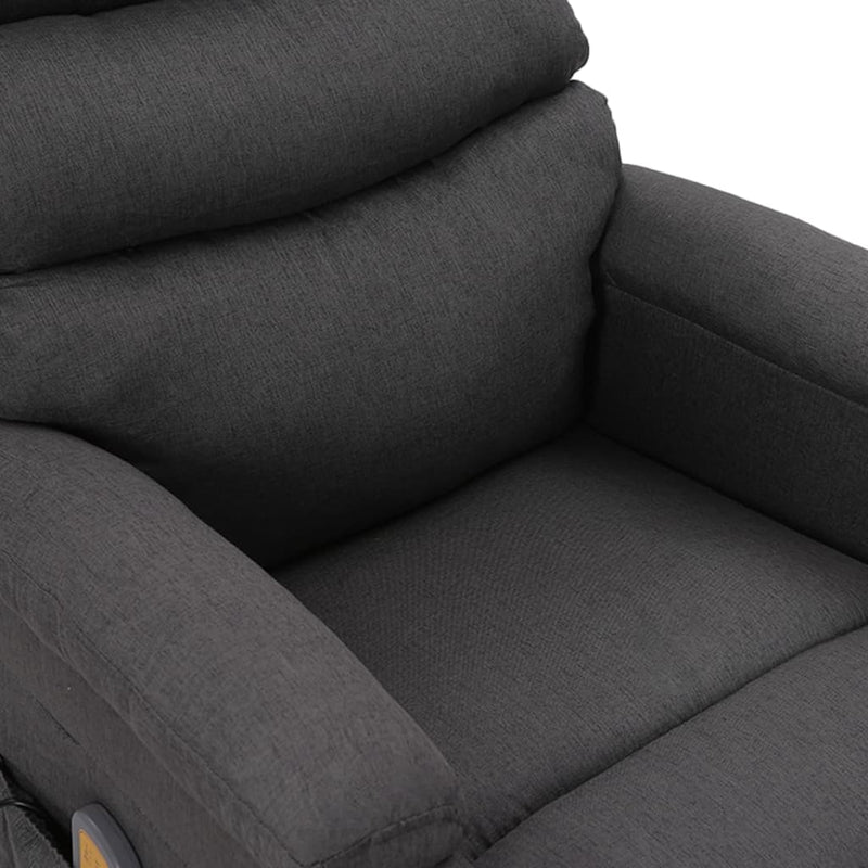 vidaXL Massage Chair Dark Grey Fabric