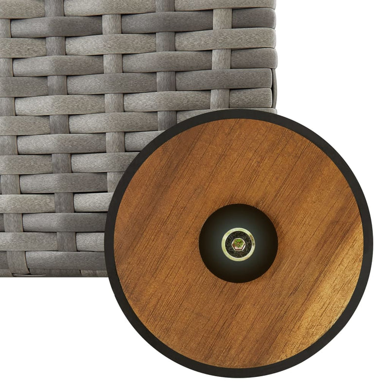 vidaXL Garden Storage Box Light Grey 120x65x115 cm Poly Rattan