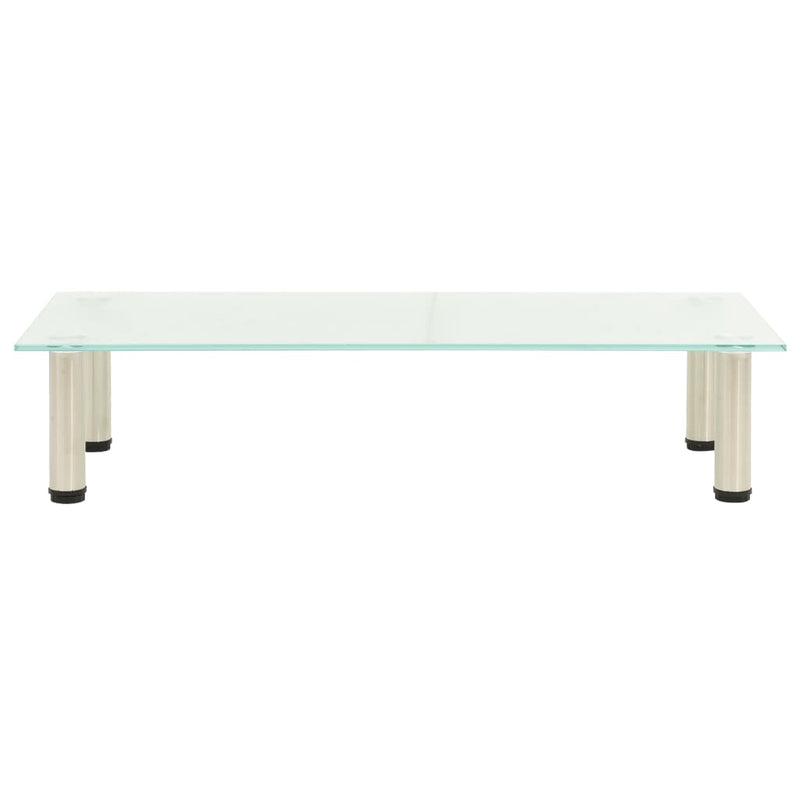vidaXL TV Stand Frosted 80x35x17 cm Tempered Glass