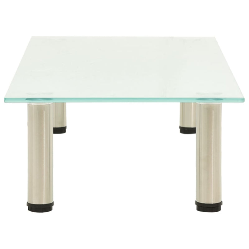 vidaXL TV Stand Frosted 80x35x17 cm Tempered Glass