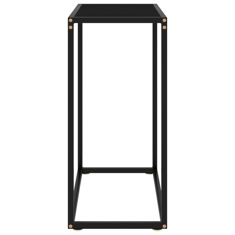 Console Table Black 60x35x75 cm Tempered Glass