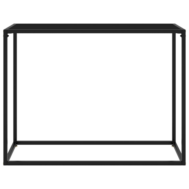 vidaXL Console Table Black 100x35x75 cm Tempered Glass