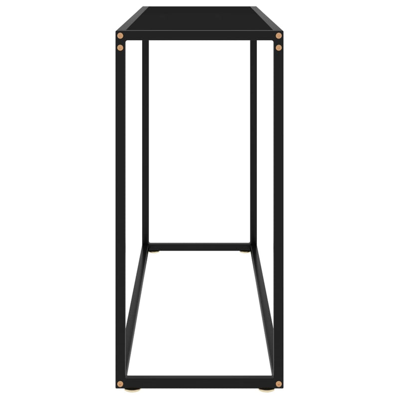 vidaXL Console Table Black 100x35x75 cm Tempered Glass