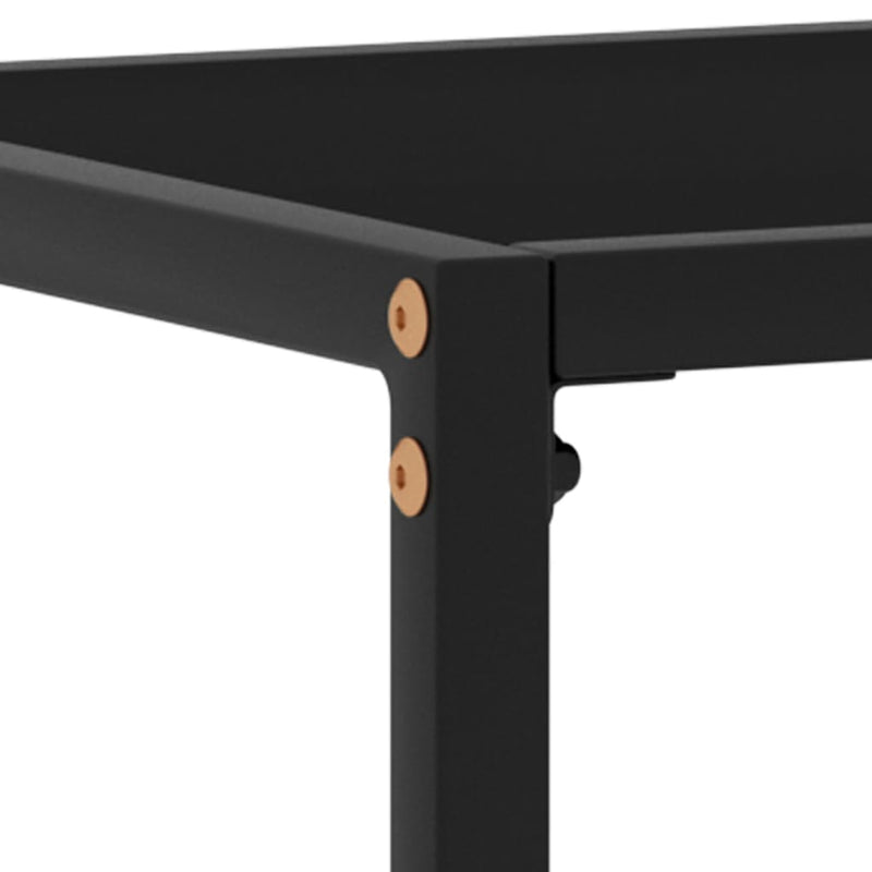 vidaXL Console Table Black 100x35x75 cm Tempered Glass