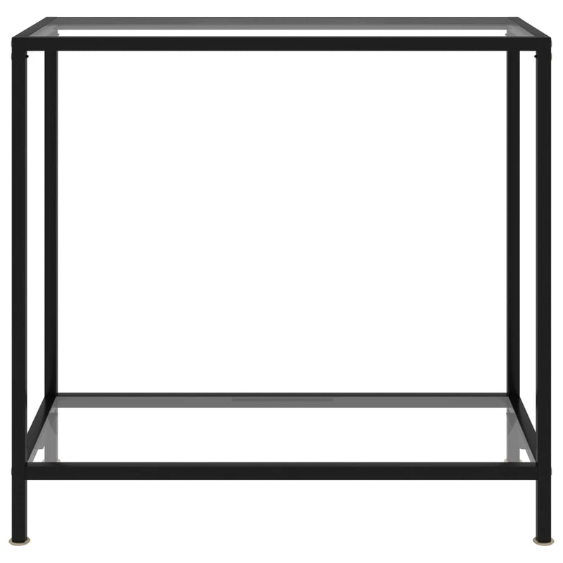 vidaXL Console Table Transparent 80x35x75 cm Tempered Glass
