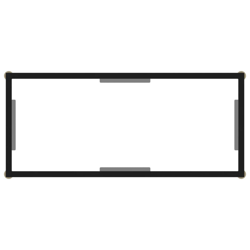 vidaXL Console Table Transparent 80x35x75 cm Tempered Glass