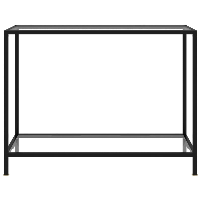 vidaXL Console Table Transparent 100x35x75 cm Tempered Glass