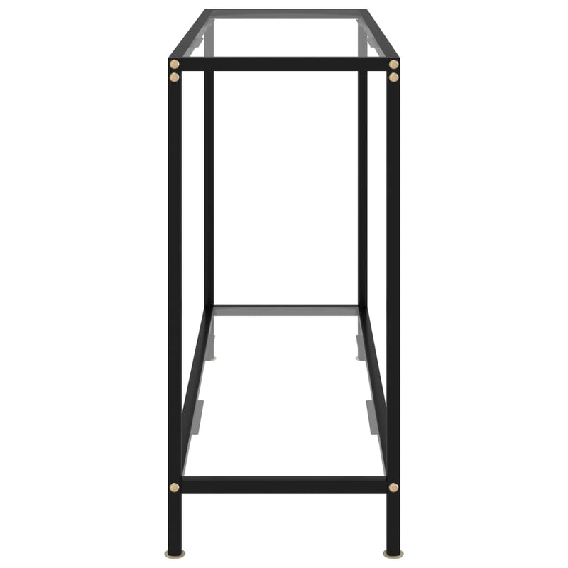 vidaXL Console Table Transparent 100x35x75 cm Tempered Glass