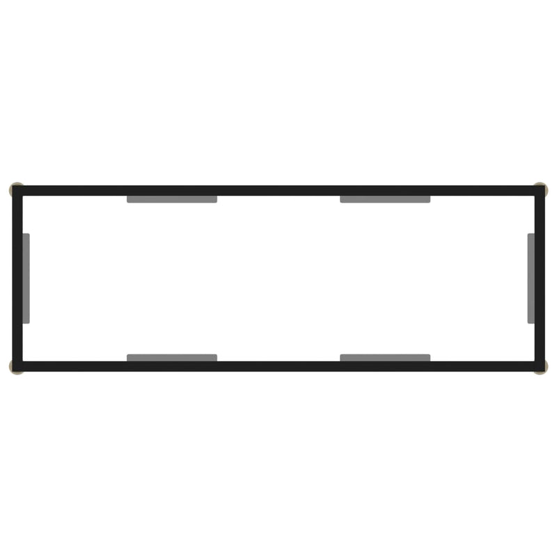 vidaXL Console Table Transparent 100x35x75 cm Tempered Glass