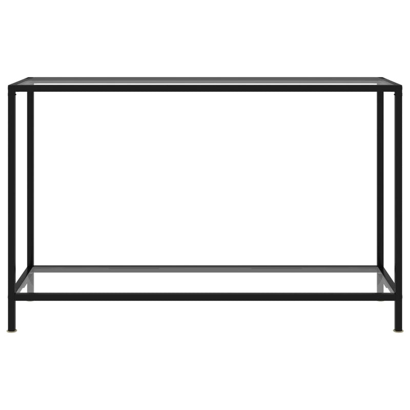 vidaXL Console Table Transparent 120x35x75 cm Tempered Glass