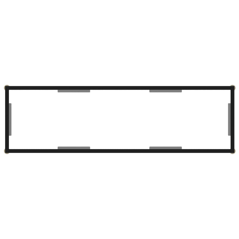 vidaXL Console Table Transparent 120x35x75 cm Tempered Glass