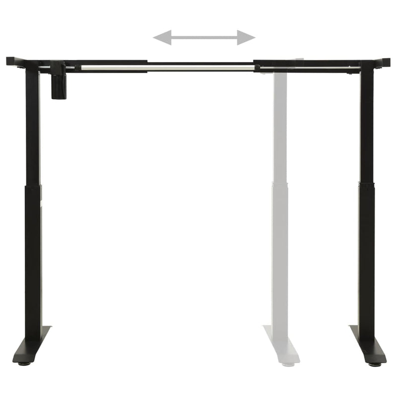 vidaXL Electric Motorised Standing Desk Frame Height Adjustable Black