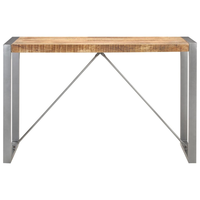 vidaXL Dining Table 120x60x75 cm Solid Rough Mango Wood