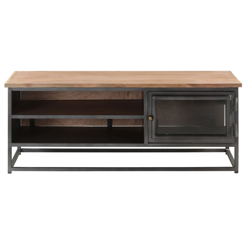 vidaXL Coffee Table Grey 90x50x35 cm Solid Acacia Wood