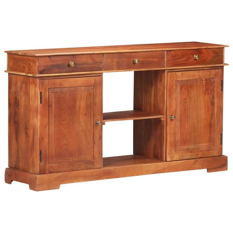 vidaXL Sideboard 135x35x75 cm Solid Acacia Wood