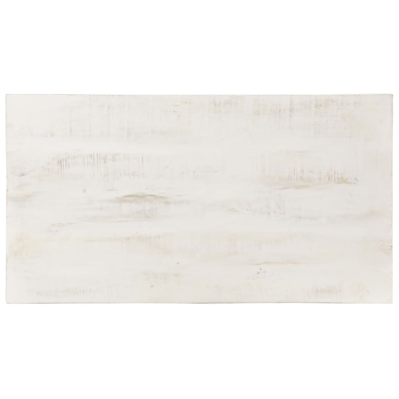 vidaXL Coffee Table White 110x60x45 cm Solid Mango Wood