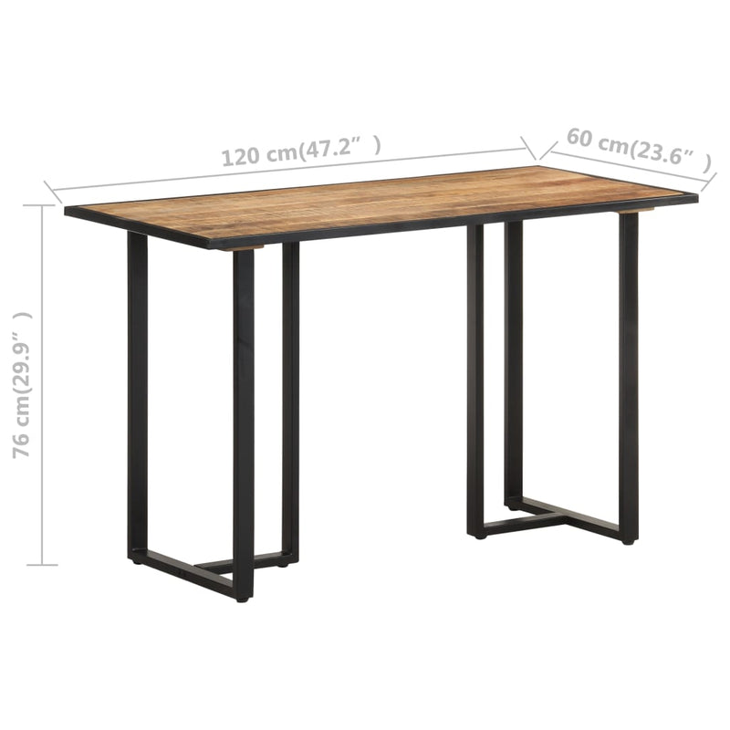 vidaXL Dining Table 120 cm Rough Mango Wood