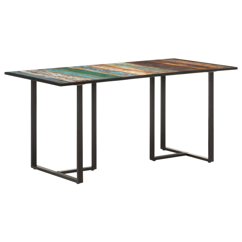 vidaXL Dining Table 160 cm Solid Reclaimed Wood