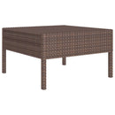vidaXL 3 Piece Garden Lounge Set with Cushions Poly Rattan Brown