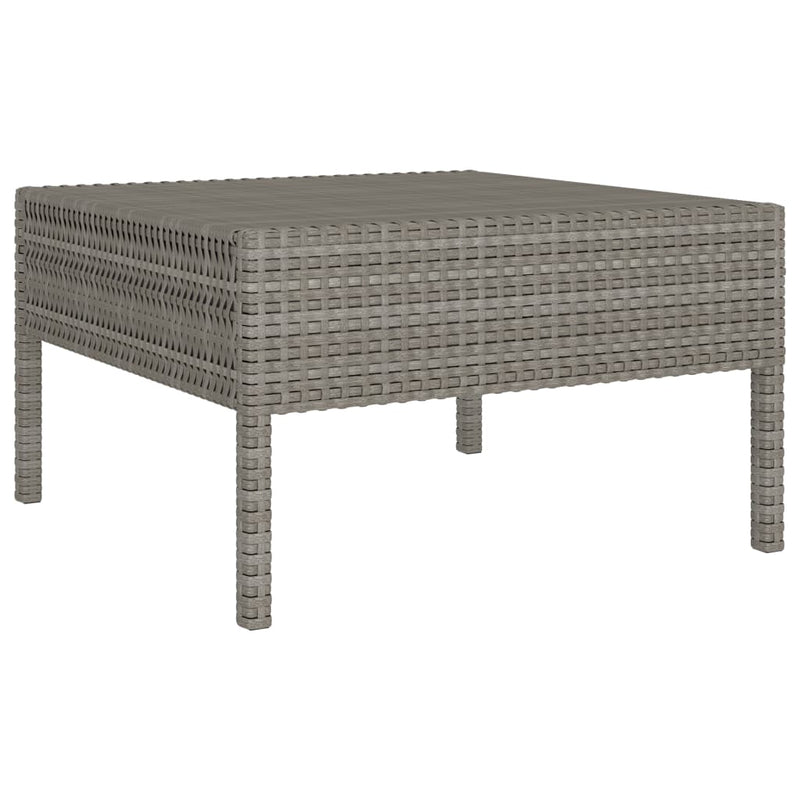 vidaXL 3 Piece Garden Lounge Set with Cushions Poly Rattan Black