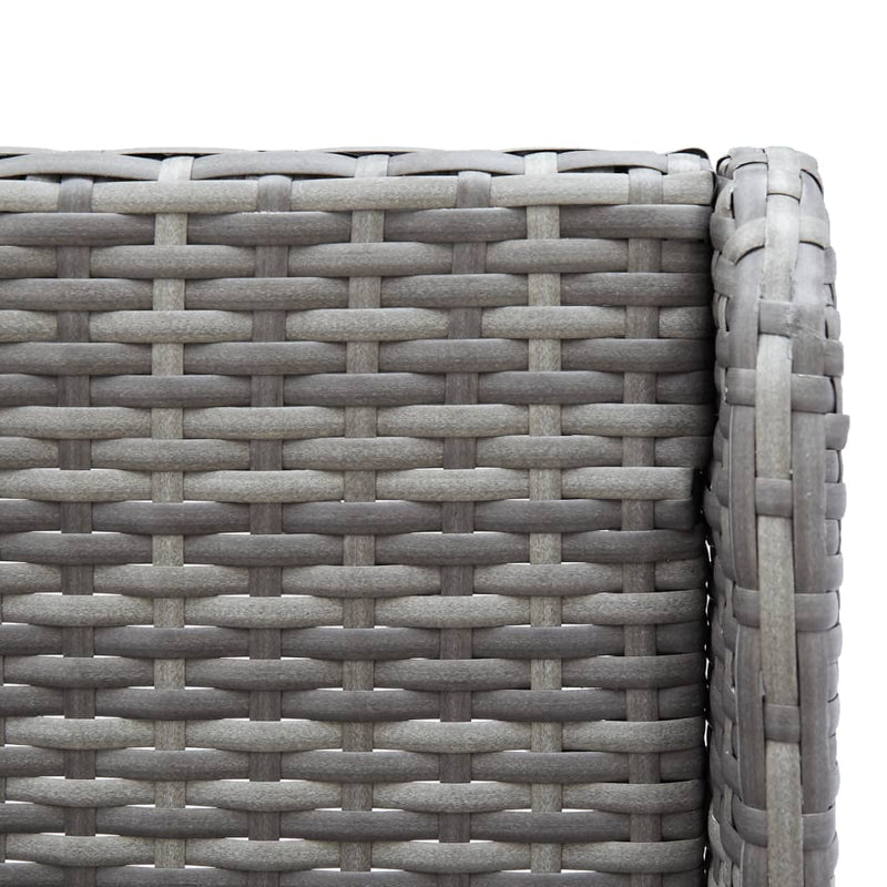 vidaXL Garden Corner Sofas 2 pcs Poly Rattan Grey
