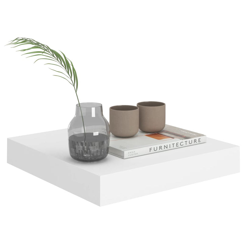 vidaXL Floating Wall Shelf White 23x23.5x3.8 cm MDF