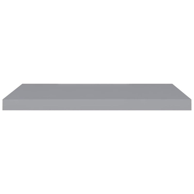 vidaXL Floating Wall Shelf Grey 80x23.5x3.8 cm MDF
