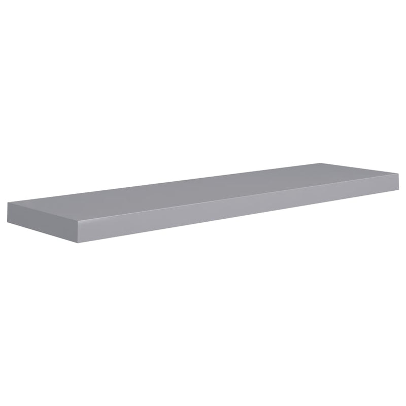 vidaXL Floating Wall Shelves 2 pcs Grey 90x23.5x3.8 cm MDF