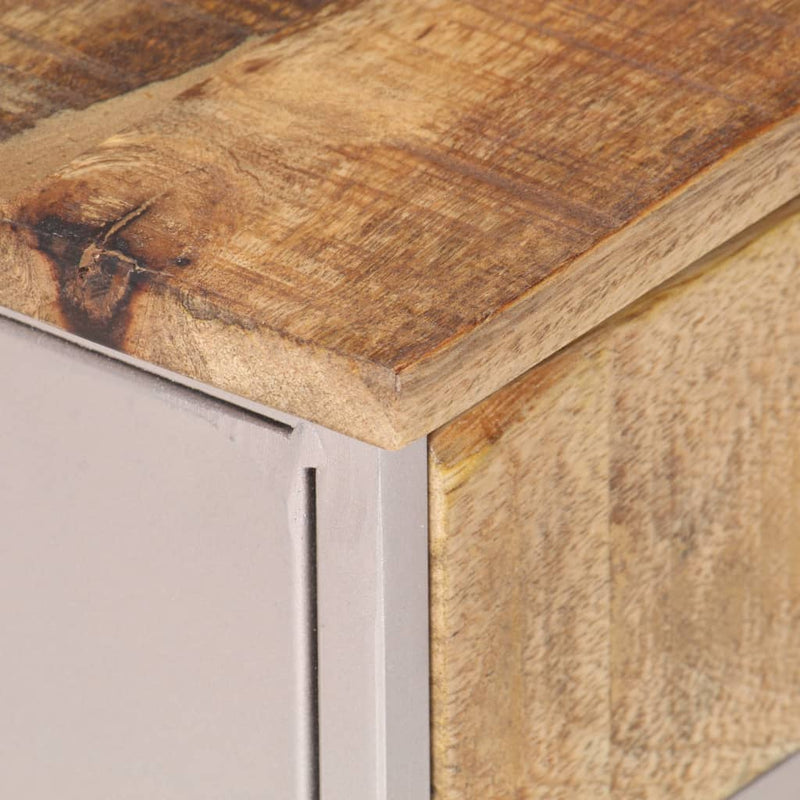 vidaXL Bedside Cabinet 40x30x50 cm Rough Mango Wood