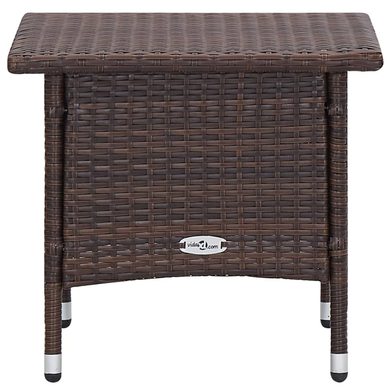 vidaXL 2 Piece Garden Lounge Set with Cushions Poly Rattan Brown